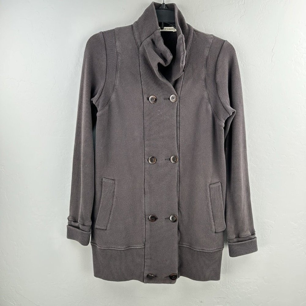 Citizens of Humanity Womens Cardigan Button Up Sweatshirt Cotton M Brown Casual